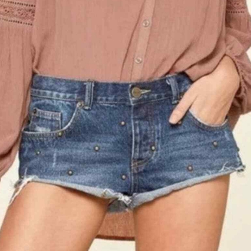Amuse Society scenic studded shorts 28